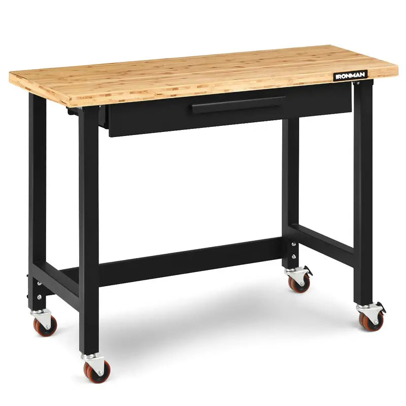 48-Inch Mobile Workbench ¨C Heavy-Duty Rolling Workstation with Locking Casters