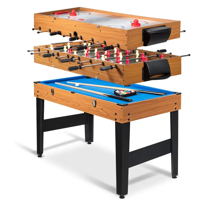 48-Inch Multi-Game Table ¨C 3-in-1 Combo Set Featuring Full-Size Foosball, Ping Pong, and Pool