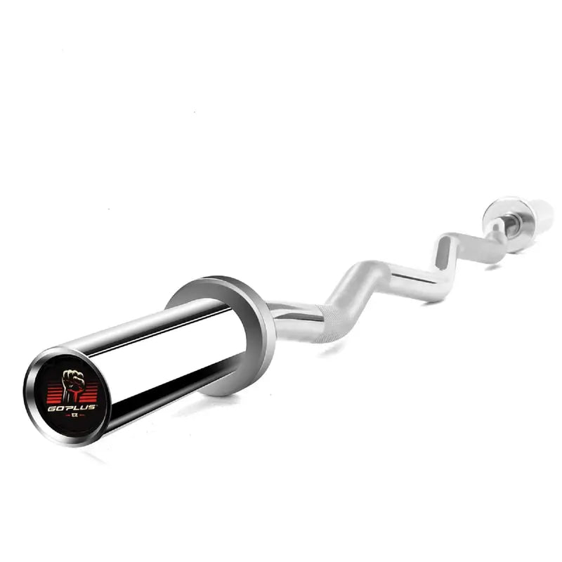 48-Inch Olympic EZ Curl Bar ¨C 400 lb Capacity Solid Steel Strength Training Barbell