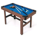 48-Inch Wooden Billiards Table with Accessories (2 Cues, 16 Balls, Chalk, Triangle, Brush)