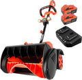48V Cordless Snow Blower with Wheels ¨C 16-Inch Clearing Width, Brushless Motor, LED Lights &amp; Directional Chute (Dual 24V Batteries + Charger Included)