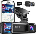 4K/2.5K Full HD Dual Dash Cam with Wi-Fi, GPS, and Preloaded 32GB Memory Card