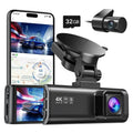 4K Front and Rear Dash Cam for Cars with 32GB Card Included