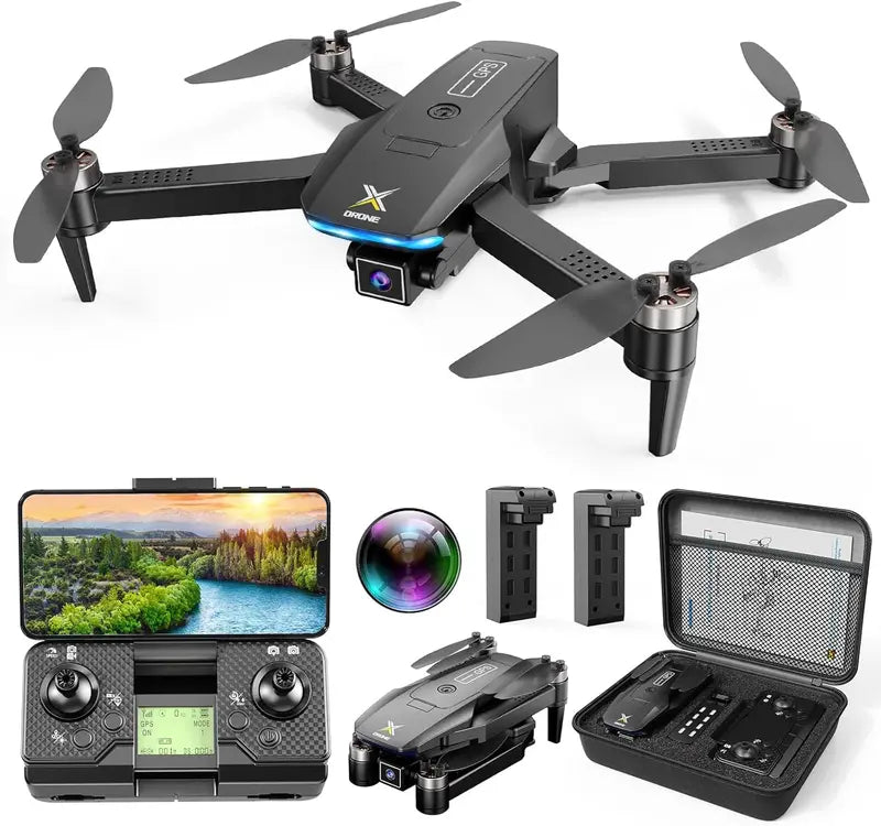 4K GPS Drone for Adults ¨C Brushless Motor, FPV Live Feed, Auto Return &amp; Follow Me, 50-Min Flight Time, Foldable Design