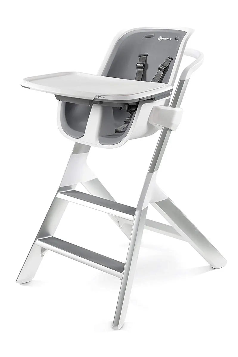4moms High Chair ¨C Modern White and Grey Design with Adjustable Height &amp; Recline
