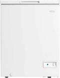 5.0 Cu. Ft. Chest Freezer ¨C User-Friendly Front-Mounted Thermostat, Wide Temperature Range, Space-Saving Square Profile