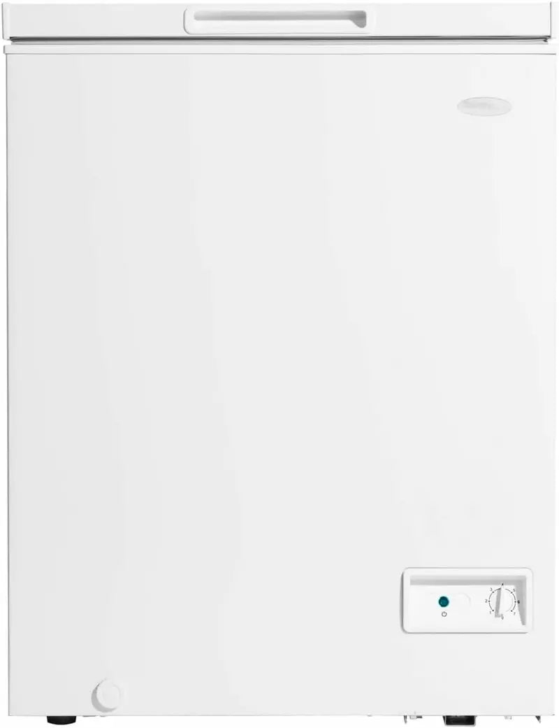 5.0 Cu. Ft. Chest Freezer ¨C User-Friendly Front-Mounted Thermostat, Wide Temperature Range, Space-Saving Square Profile
