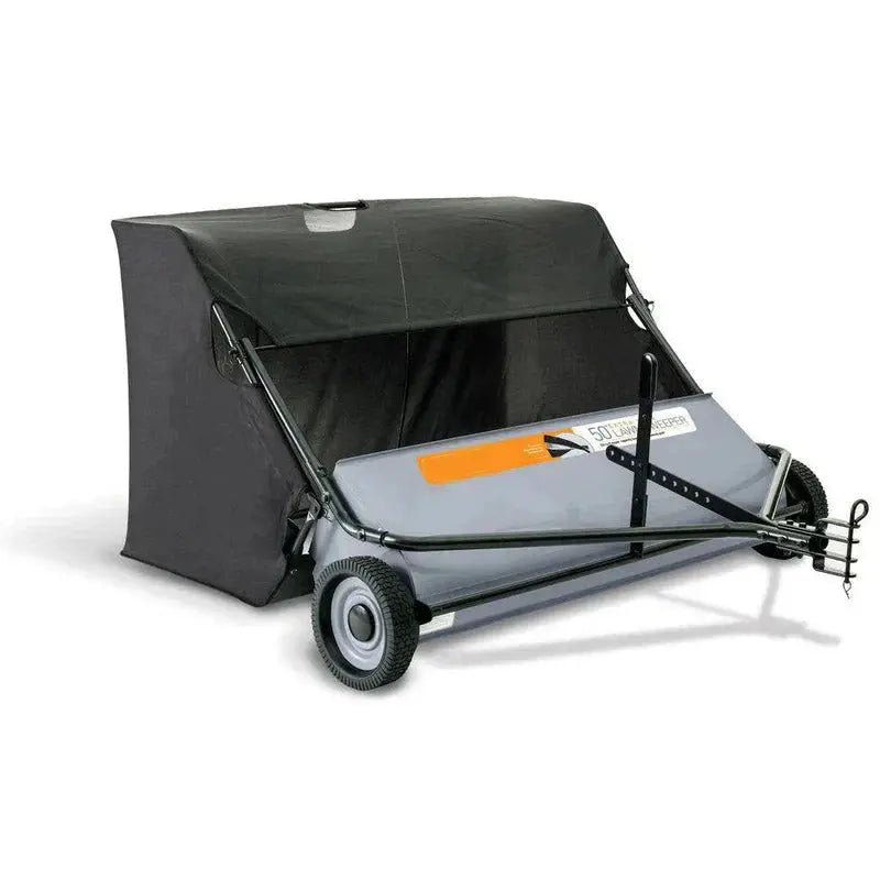 50-Inch Lawn Sweeper ¨C 26-Cubic-Foot Capacity Yard Debris Collector