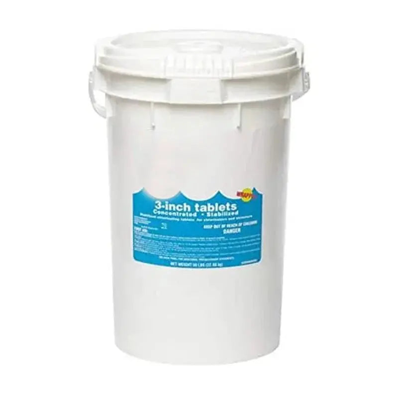 50-Pound Bulk Pack of 3-Inch Chlorine Tablets for Pools and Spas
