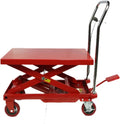 500-LB Capacity Hydraulic Scissor Lift Table ¨C 30-Inch Max Height, 4-Wheel Mobility Cart with Non-Slip Platform