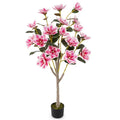 51-Inch Magnolia Artificial Tree ¨C Lifelike Silk Foliage and Blossoms in a Decorative Planter