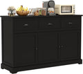 53.5″ Wooden Buffet &amp; Sideboard Combo ¨C 3-Drawer Storage Cabinet with Adjustable Shelves for Dining or Living Rooms